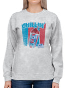 Officially Licensed ICEE Chillin' Trendy Drink - Retro Beverage Graphic Women's Sweatshirt