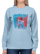 Officially Licensed ICEE Chillin' Trendy Drink - Retro Beverage Graphic Women's Sweatshirt