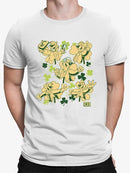 Officially Licensed ICEE Fun, Festive, And Shamrock-Themed Bear Graphic Men's T-shirt