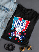 Officially Licensed ICEE Polar-Bear Love - Adorable Cool Heart Graphic Women's T-shirt