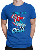 Officially Licensed ICEE Born To Chill - Surfing Polar-Bear Graphic Men's T-shirt