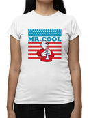 Officially Licensed ICEE Mr. Cool Patriotic Polar-Bear Chill Graphic Women's T-shirt