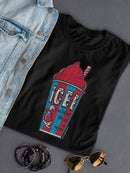 Officially Licensed ICEE Classic Cup - Retro 'Coldest Drink In Town' Graphic Women's T-shirt