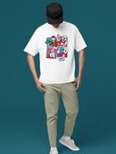 Officially Licensed ICEE Winter Chill Fun - Bear Seasonal Collage Graphic Men's T-shirt