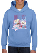 Dippin’ Dots Ice Cream Delight - Retro Pastel Graphic Youth's Hoodie