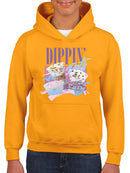 Dippin’ Dots Ice Cream Delight - Retro Pastel Graphic Youth's Hoodie