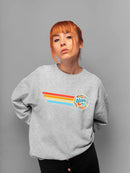 Retro Dippin' Dots Ice Cream Stripes - Cool Summer Graphic Women's Sweatshirt