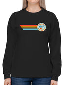 Retro Dippin' Dots Ice Cream Stripes - Cool Summer Graphic Women's Sweatshirt