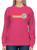 Retro Dippin' Dots Ice Cream Stripes - Cool Summer Graphic Women's Sweatshirt