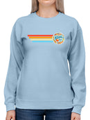 Retro Dippin' Dots Ice Cream Stripes - Cool Summer Graphic Women's Sweatshirt