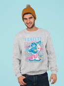 Frozeti the Yeti - Dippin’ Dots Fun Graphic Men's Sweatshirt