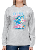Frozeti the Yeti - Dippin’ Dots Fun Graphic Women's Sweatshirt