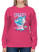 Frozeti the Yeti - Dippin’ Dots Fun Graphic Women's Sweatshirt