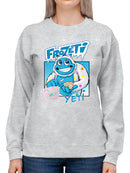 Frozeti the Yeti - Cool Dippin’ Dots Ice Cream Graphic Women's Sweatshirt