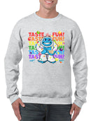 Frozeti the Yeti - Taste the Fun Dippin' Dots Graphic Men's Sweatshirt