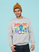 Frozeti the Yeti - Taste the Fun Dippin' Dots Graphic Men's Sweatshirt