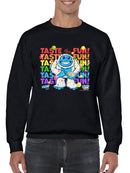 Frozeti the Yeti - Taste the Fun Dippin' Dots Graphic Men's Sweatshirt