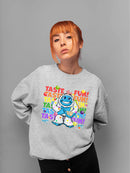 Frozeti the Yeti - Taste the Fun Dippin' Dots Graphic Women's Sweatshirt