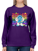 Frozeti the Yeti - Taste the Fun Dippin' Dots Graphic Women's Sweatshirt
