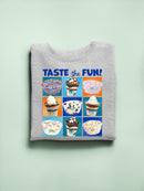 Taste the Fun - Dippin’ Dots Ice Cream Assorted Treats Graphic Men's Sweatshirt