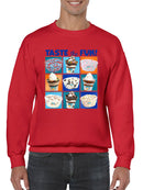 Taste the Fun - Dippin’ Dots Ice Cream Assorted Treats Graphic Men's Sweatshirt