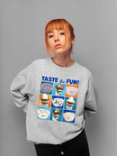 Taste the Fun - Dippin’ Dots Ice Cream Assorted Treats Graphic Women's Sweatshirt