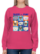 Taste the Fun - Dippin’ Dots Ice Cream Assorted Treats Graphic Women's Sweatshirt