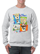 Colorful Dippin' Dots Ice Cream Treats - Fun Dessert Graphic Men's Sweatshirt