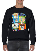 Colorful Dippin' Dots Ice Cream Treats - Fun Dessert Graphic Men's Sweatshirt