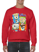 Colorful Dippin' Dots Ice Cream Treats - Fun Dessert Graphic Men's Sweatshirt
