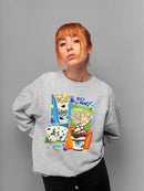 Colorful Dippin' Dots Ice Cream Treats - Fun Dessert Graphic Women's Sweatshirt