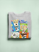 Colorful Dippin' Dots Ice Cream Treats - Fun Dessert Graphic Women's Sweatshirt