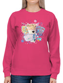 Retro Dippin’ Dots Delight - Colorful Ice Cream Treat Graphic Women's Sweatshirt