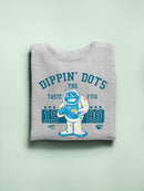 Taste the Fun Frozeti Dippin' Dots Retro Yeti Graphic Men's Sweatshirt