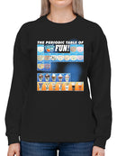 Periodic Table of Fun - Dippin’ Dots Ice Cream Graphic Women's Sweatshirt
