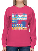 Periodic Table of Fun - Dippin’ Dots Ice Cream Graphic Women's Sweatshirt