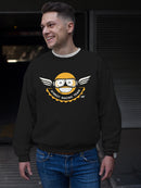Street Racing Team - Retro Moto Racer Emoji Men's Sweatshirt
