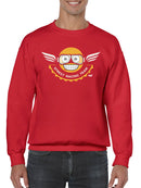 Street Racing Team - Retro Moto Racer Emoji Men's Sweatshirt