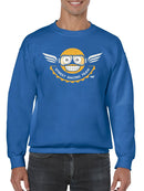 Street Racing Team - Retro Moto Racer Emoji Men's Sweatshirt