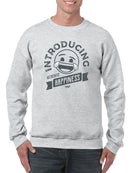Introducing Happiness - Retro Laughing Emoji Men's Sweatshirt