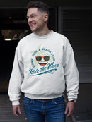 Ride the Wave - Surf Club Beach Vibes Retro Emoji Men's Sweatshirt