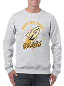 Out of This World - Alien Emoji Rocket Adventure Graphic Men's Sweatshirt
