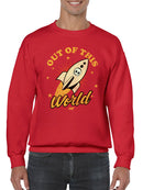 Out of This World - Alien Emoji Rocket Adventure Graphic Men's Sweatshirt