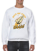 Out of This World - Alien Emoji Rocket Adventure Graphic Men's Sweatshirt