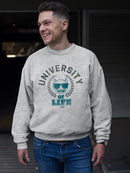 University of Life - Dark Emoji College Style Graphic Men's Sweatshirt