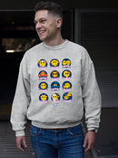 Zodiac Emoji Icons - Astrology Horoscope Graphic Men's Sweatshirt