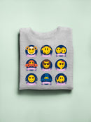 Zodiac Emoji Icons - Astrology Horoscope Graphic Men's Sweatshirt