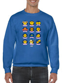 Zodiac Emoji Icons - Astrology Horoscope Graphic Men's Sweatshirt