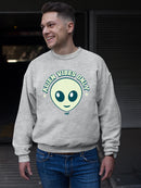 Alien Emoji Vibes Only - Retro UFO Space Graphic Men's Sweatshirt