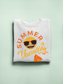 Summer Vacation - Retro Beach Emoji Travel Graphic Men's Sweatshirt